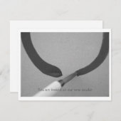 Zen Enso Calligraphy Brush Einladung (Vorne/Hinten)