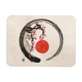 Zen Enso Circle and Sakura Tree Magnet (Horizontal)