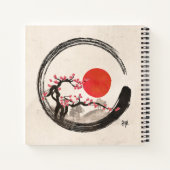 Zen Enso Circle and Sakura Tree Notizblock (Rückseite)