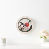 Zen Enso Circle and Sakura Tree Runde Wanduhr (Zuhause)