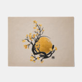 Zen Enso Circle, Golden Sun und Sakura Blossom Fußmatte (Vorderseite)