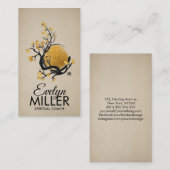 Zen Enso Circle, Golden Sun und Sakura Blossom Visitenkarte (Vorne/Hinten)