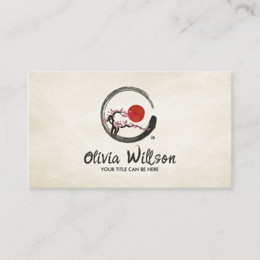 Zen Enso Circle Sakura Visitenkarte (Vorderseite)