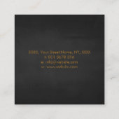 Zen Enso Circle und Bonsai Tree Mosaic Quadratische Visitenkarte (Rückseite)