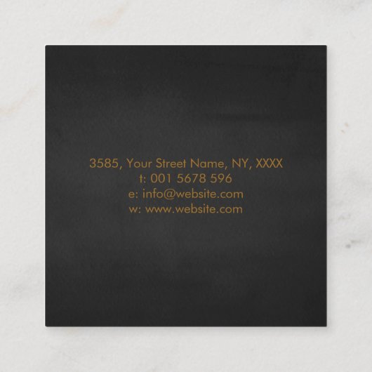 Zen Enso Circle und Bonsai Tree Mosaic Quadratische Visitenkarte (Rückseite)