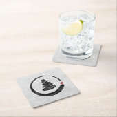 Zen Enso Circle und Zen Steine - Wasserfarbe Rechteckiger Pappuntersetzer (Vor Ort)