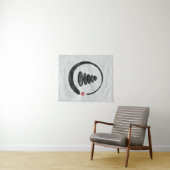 Zen Enso Circle und Zen Steine - Wasserfarbe Wandteppich (Beispiel (Horizontal))