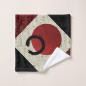 Zen-Ensō-Kreis mit Kanji-Potenzial Badhandtuch Set (Waschlappen)