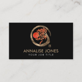 Zen Enso Kreis und Kirschblüte-Baum Visitenkarte