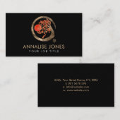 Zen Enso Kreis und Kirschblüte-Baum Visitenkarte (Vorne/Hinten)