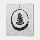 Zen-Enso-Kreis und Zen-Steine - Aquarell Keramikornament (Links)