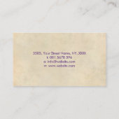 Zen-Enso-Kreis und Zen-Steine - Lila Wasserfarbe Visitenkarte (Rückseite)