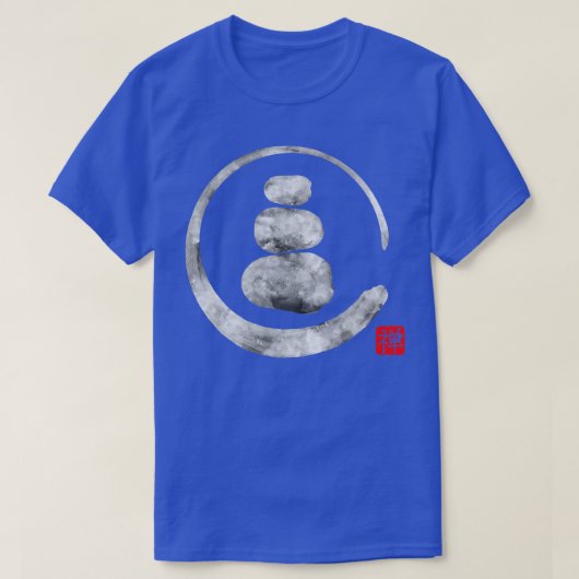 Zen-Enso-Kreis und Zen-Steine T-Shirt (Design vorne)