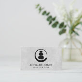 Zen-Enso-Kreis und Zen-Steine Visitenkarte (Stehend Vorderseite)