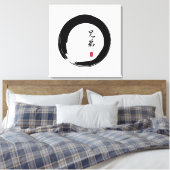 Zen Enso mit Brother Calligraphie Leinwanddruck (Insitu (Schlafzimmer))
