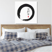 Zen Enso mit künstlerischer Kalligrafie Leinwanddruck (Insitu (Schlafzimmer))