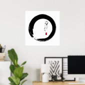 Zen Enso mit "Pure Liebe" Poster (Heimbüro)