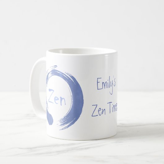 Zen Ensō personalisierte Tasse (Vorderseite Links)
