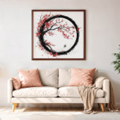 Zen Enso & Sakura - Kunst des Gleichgewichts und d Leinwanddruck