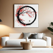 Zen Enso & Sakura - Kunst des Gleichgewichts und d Leinwanddruck