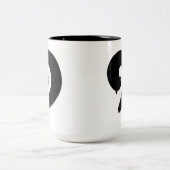 Zen Enso Schlafenschwarze Katze Zweifarbige Tasse (Mittel)