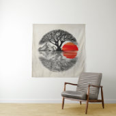 Zen Enso Sunset Wandteppich (Beispiel)