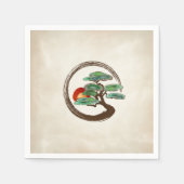 Zen Enzo Geode Bonsai Tree on Leinwand Serviette (Vorderseite)