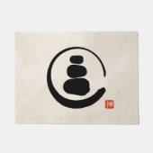 Zen-Enzo-Kreis und Zen-Steine Fußmatte (Vorderseite)
