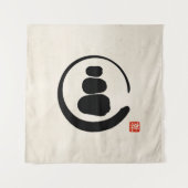 Zen-Enzo-Kreis und Zen-Steine Wandteppich (Vorderseite)