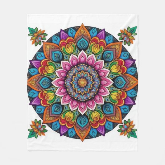 Zen Essence: Mandala Meditation Blanket Fleecedecke (Vorderseite)