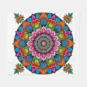Zen Essence: Mandala Meditation Blanket Fleecedecke (Vorderseite (Horizontal))