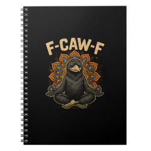 Zen F-Caw-F Krähe Yoga Rabe F-Caw-F Zen Lustige Me Notizblock
