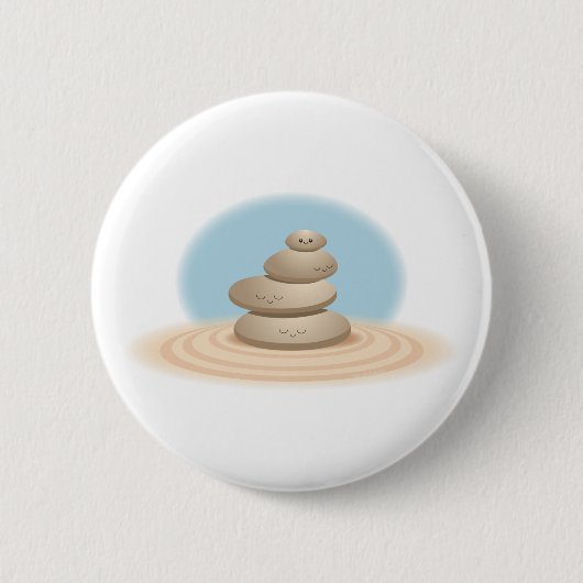 Zen-Felsen Button (Vorderseite)