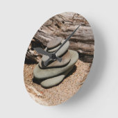Zen-Felsen Runde Wanduhr (Winkel)