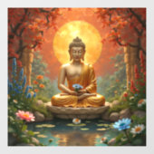 Zen-Fensterklammer Fensteraufkleber (Blatt)