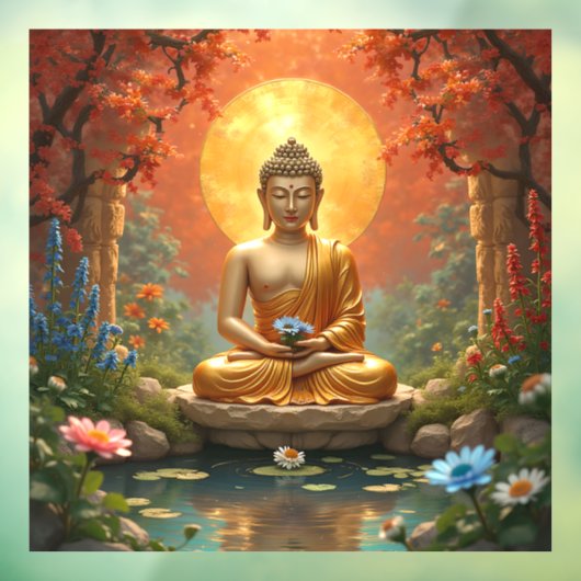 Zen-Fensterklammer Fensteraufkleber (Blatt 3)