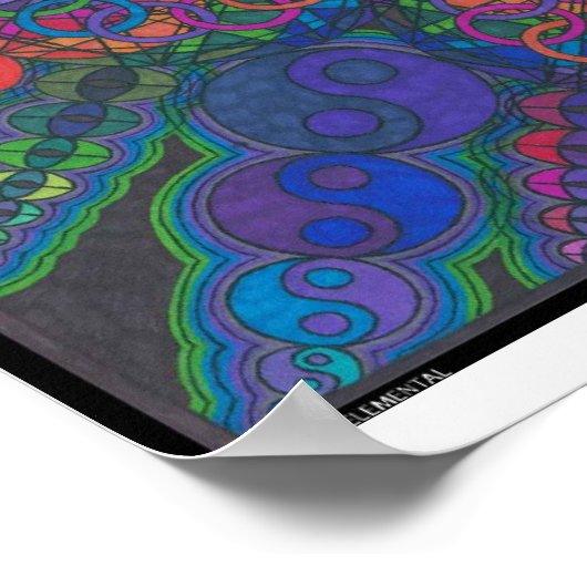 Zen-Feuerelementar Poster (Ecke)