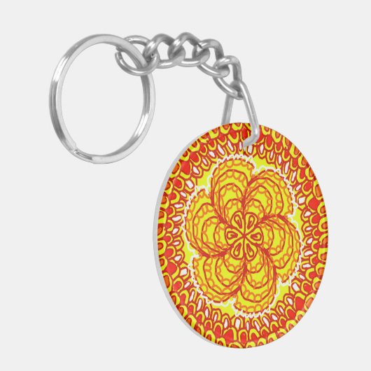 ZEN FIRE von Jennifer Webster Schlüsselanhänger (Vorderseite links)