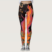 Zen Flame Blume Leggings (Vorderseite)