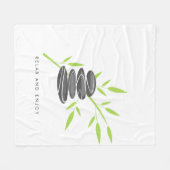 Zen fleece blanket with wellness pebble stones (Vorderseite (Horizontal))