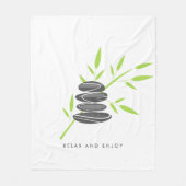 Zen-Fleece-Decke mit Wellness-Kieselsteinen Fleecedecke (Vorderseite)