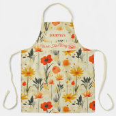 Zen Floral Abstrakt in Rot und Orange Schürze (Vorderseite)