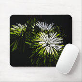 Zen floral Lime white Chrysanthemum Mousepad (Mit Mouse)