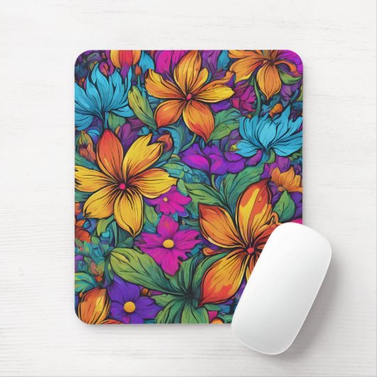 "Zen Flowers" Art Mouse Pad Mousepad (Mit Mouse)