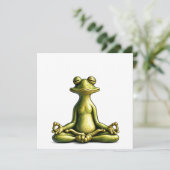 Zen Frog Einladung (Stehend Vorderseite)