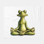 Zen Frog Fleecedecke (Vorderseite (Horizontal))