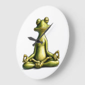 Zen Frog Große Wanduhr (Winkel)