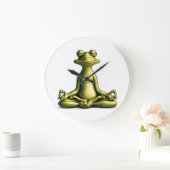 Zen Frog Große Wanduhr (Zuhause)