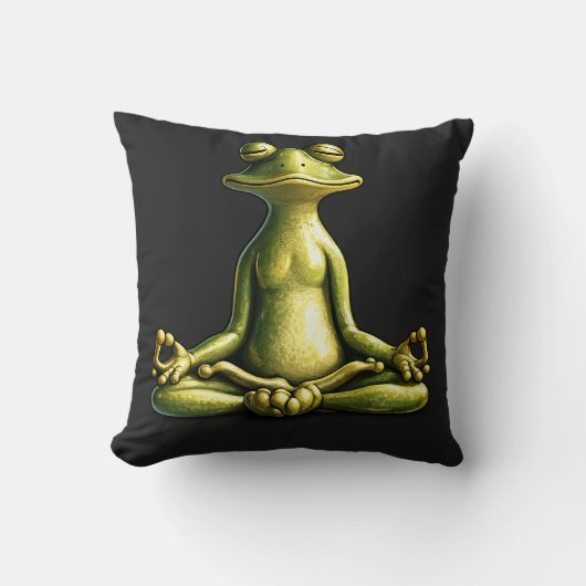 Zen Frog Kissen (Vorderseite)