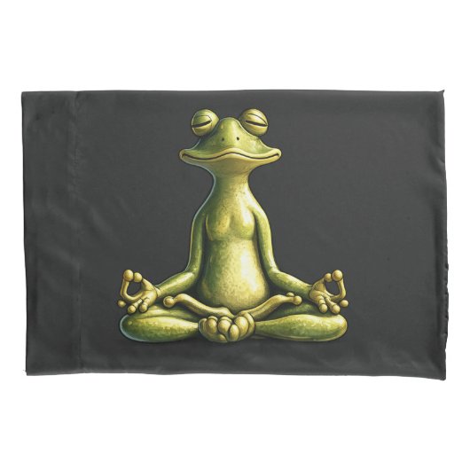 Zen Frog Kissenbezug (Vorderseite)